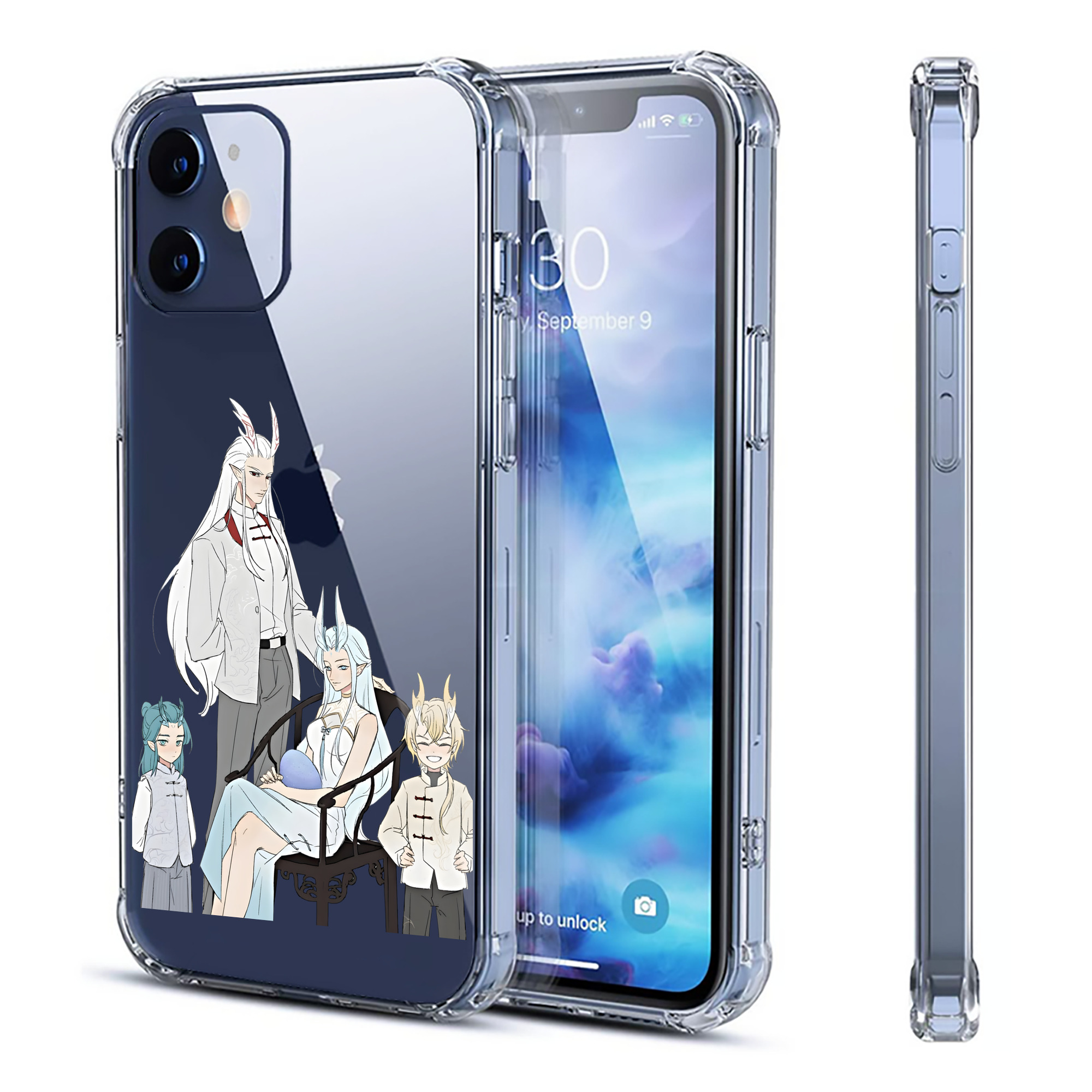 （画像用） Ne Zha 2 ナタ 魔童の大暴れ 【iPhone 12シリーズ対応】透明スマホケース（クリアソフトケース）